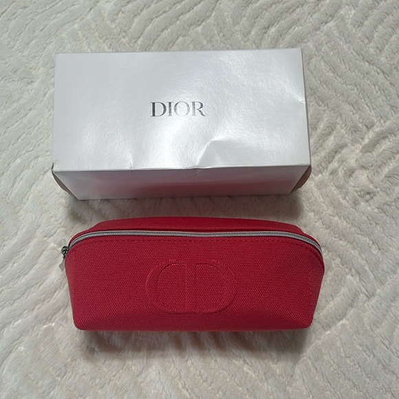 DIOR CORAL Trousse Pouch MINI MAKEUP BAG - Picture 1 of 8
